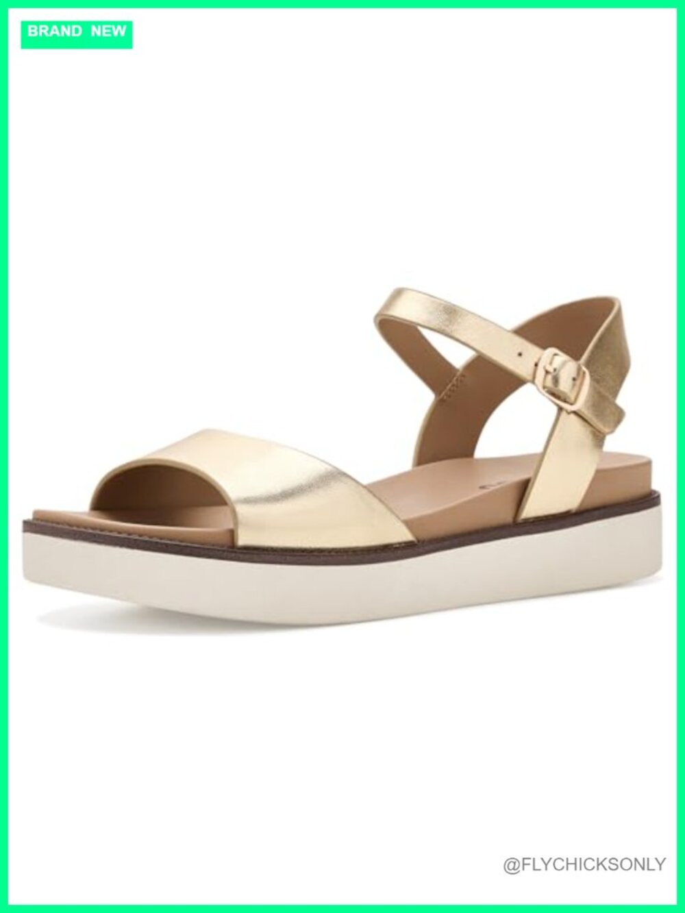 Waterproof Leather Platform Heeled Sandal Ankle Strap